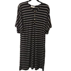 Dwell & Slumber Black White Stripe Valencia Caftan. Size XS/S 0-6